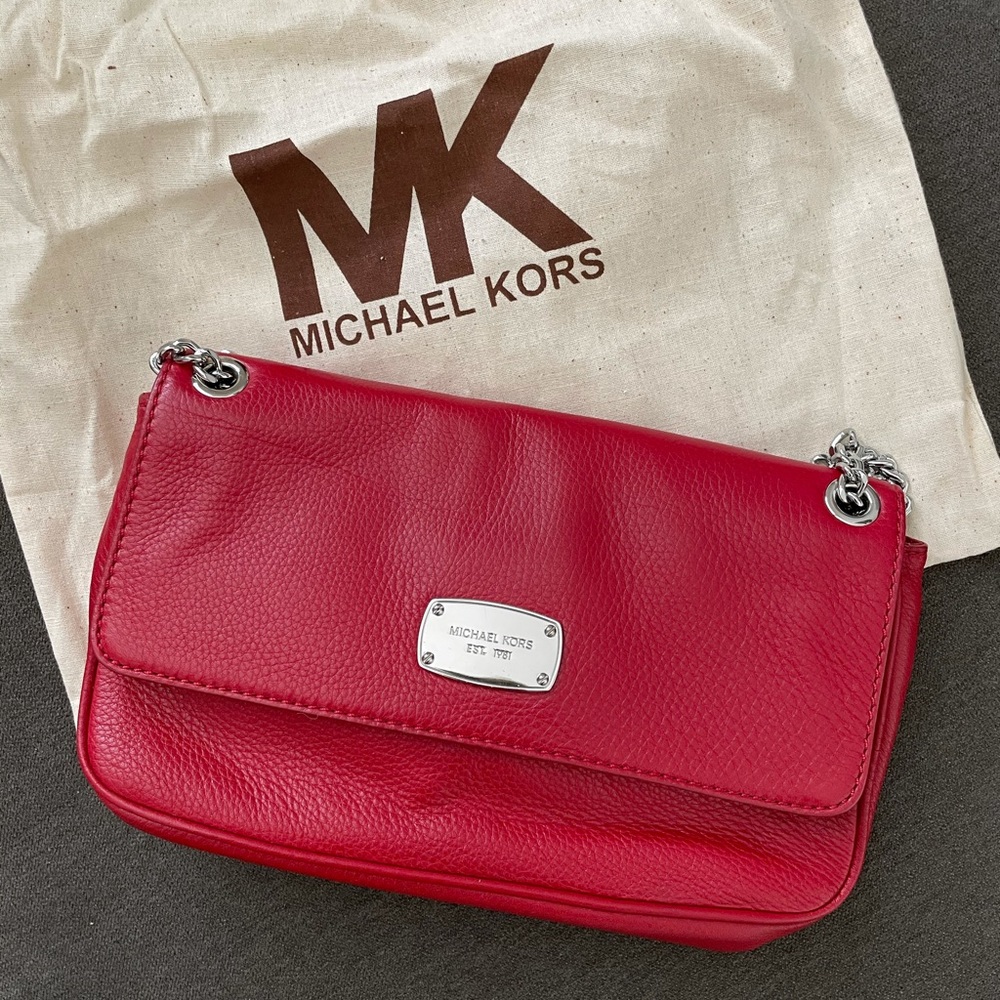 Michael Kors Leather Handbag (Red)